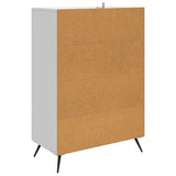 Sideboard High Gloss White 66 x 34.5 x 95 cm Engineered Wood 895589