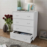 242545 Sideboard with 4 Drawers 60x30,5x71 cm White