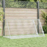 Rabbit Hutch Silver 200x105x91 cm Galvanised Steel 3281530