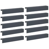 Garden Cover Profile 10 pcs 100 x 15 x 15 cm Steel Anthracite 8012967