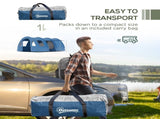 5-6 Man Camping Tent with 2 Room, Floor and Carry Bag - Blue T3398P348997