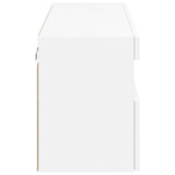 TV Wall Cabinet with LED Lights White 100x30x40 cm 837211