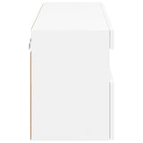 TV Wall Cabinet with LED Lights White 100x30x40 cm 837211