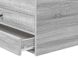 Daybed Manual Grey Sonoma and Black 90 x 190 cm Engineered Wood 3408527