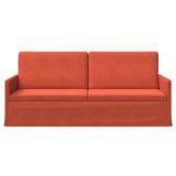 3 Seater Sofa Red Orange 190 x 81 x 82 cm Corduroy Fabric 42041138