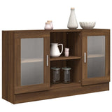 Vitrine Cabinet Brown Oak 120x30.5x70 cm Engineered Wood 815629