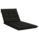 Sunlounger Cushion GEMERT 100% Polyester Black 190 x 80 x 9 cm 947434