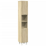 ZNTS 3 Piece Bathroom Furniture set Sonoma Oak Engineered Wood 3324976