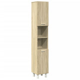 ZNTS 3 Piece Bathroom Furniture set Sonoma Oak Engineered Wood 3324976