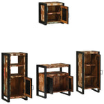 Bathroom Furniture Set 4 pcs Multicolour Solid Reclaimed Wood 3305657