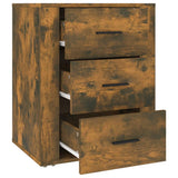 Bedside Cabinet Smoked Oak 50x36x60 cm Engineered Wood 816717