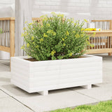 Garden Planter White 70x40x26.5 cm Solid Wood Pine 847329