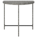 Garden Table Grey 80x50x75 cm Poly Rattan 316655