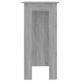 Bar Table with Shelf Grey Sonoma 102x50x103.5 cm Engineered Wood 812964