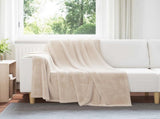 Throw Blankets 6 pcs Beige 150 x 200 cm Fleece 42016790