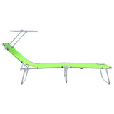 Sun Lounger Folding 2 pcs Green 58 x 188 x 77cm Polyester 42003064