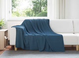 Throw Blankets 6 pcs Navy Blue 200 x 150 cm Fleece 42017062