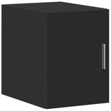 Slim Storage Cabinet Black 30x42.5x225 cm Engineered Wood 3281260