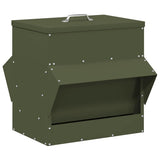 Chicken Feeder Olive Green 40.5 x 45 x 41 cm Cold-Rolled Steel 874667