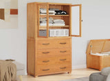 Storage Furniture Set with Drawer 2 pcs Natural 80 x35 x 185 cm 3328629