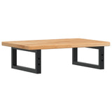 Basin Shelf Wall Mounted Steel and Solid Wood Oak 3302341