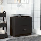 Sink Cabinet Black 59x37x59 cm Engineered Wood 848109