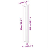 Cabinet Handles 10 pcs Bronze 320 mm Stainless Steel 3203681