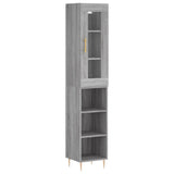 Highboard Grey Sonoma 34.5x34x180 cm Engineered Wood 3199359