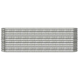 Garden Raised Bed Galvanised Steel 224x40x68 cm Silver 318902