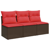 Garden Sofa 7 pcs Brown 165 x 62 x 69 cm Poly rattan 366242