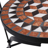 Mosaic Bistro Set Terracotta Powder-coated iron, ceramic tile 279689