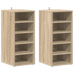 Shoe Cabinets 2 pcs Sonoma Oak 31.5x35x70 cm Engineered Wood 808988