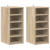 Shoe Cabinets 2 pcs Sonoma Oak 31.5x35x70 cm Engineered Wood 808988