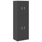 Storage Cabinet 2 pcs Black 60 x 40 x 175 cm Steel Lockable 3438753