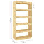 Book Cabinet/Room Divider 80x35x167 cm Solid Pinewood 810894