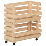 Vegetable Trolley 37x30x80 cm Solid Pinewood 327325