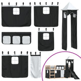 Bunk Bed without Mattress with Slide White and Black 90x190 cm Single 3284206