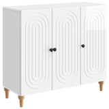 Sideboard High Gloss White 89 x 34.5 x 80 cm Engineered Wood 894189