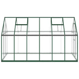 Greenhouse with Base Frame Green 334x169x195 cm Aluminium 3266327