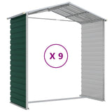 Garden Shed Green 191x810x198 cm Galvanised Steel 3188239