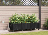 Garden Planter with Irrigation&Wheels 3 pcs Black PP 3423082