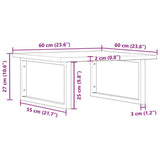Basin Shelf Wall Mounted Steel and Solid Wood Oak 3302641