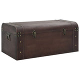 Treasure Chest with Latches Dark Brown 79.5x39.5x39.5 cm Plywood 4010548