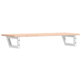 Basin Shelf Wall Mounted Steel and Solid Wood Oak 3302550