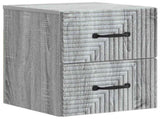 Wall-Mounted Bedside Cabinet 2 pcs Grey Sonoma Engineered Wood 898648