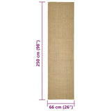 Sisal Rug for Scratching Post 66x250 cm 3203412