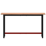 Workbench 150x55x81.5 cm Solid Wood Beech and Metal 3188905