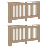 Radiator Cover 2 pcs Brown 152 x 19 x 81.5cm Engineered Wood 3403233