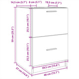Sink Cabinet White Engineered wood Medium Sink Cabinet 848101