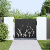 Garden Gate with Lock Black 85 x 100 cm Powder-coated steel 42015864